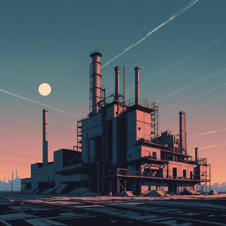 This track features intricate guitar work that intricately weaves through progressive rock structures, embodying the raw, mechanical vibes of an abandoned industrial complex. The music progresses from somber introspective tones to an aggressive climax, echoing the chaos and rebirth of industry.