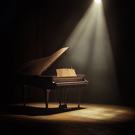 Capture the charm and grace of a bygone era with a solo piano piece that evokes the essence of old time theater, weaving heartwarming and poignant moments into a dramatic narrative