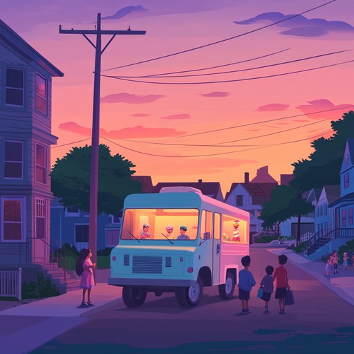 A playful instrumental jingle designed to evoke the nostalgic charm of childhood summers. Featuring the bright tones of a glockenspiel, it brings to life the image of eagerly awaiting the neighborhood ice cream truck, stirring warm and cheerful memories