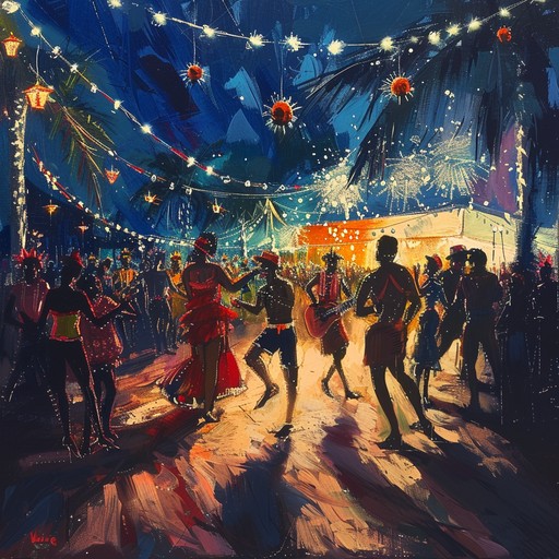 Visualize a bustling carnival parade filled with rhythm, dance, and color, enhanced by funky grooves. This track combines dynamic percussion, blaring brass, and a bouncing bassline to encapsulate the sheer joy of carnival with a contemporary funk edge.