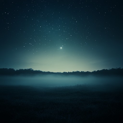 A tender melody accompanied by subtle, echoing sounds, creating a peaceful lullaby like atmosphere. The song captures the essence of a serene night, filled with calm and gentle whispers under a moonlit sky.