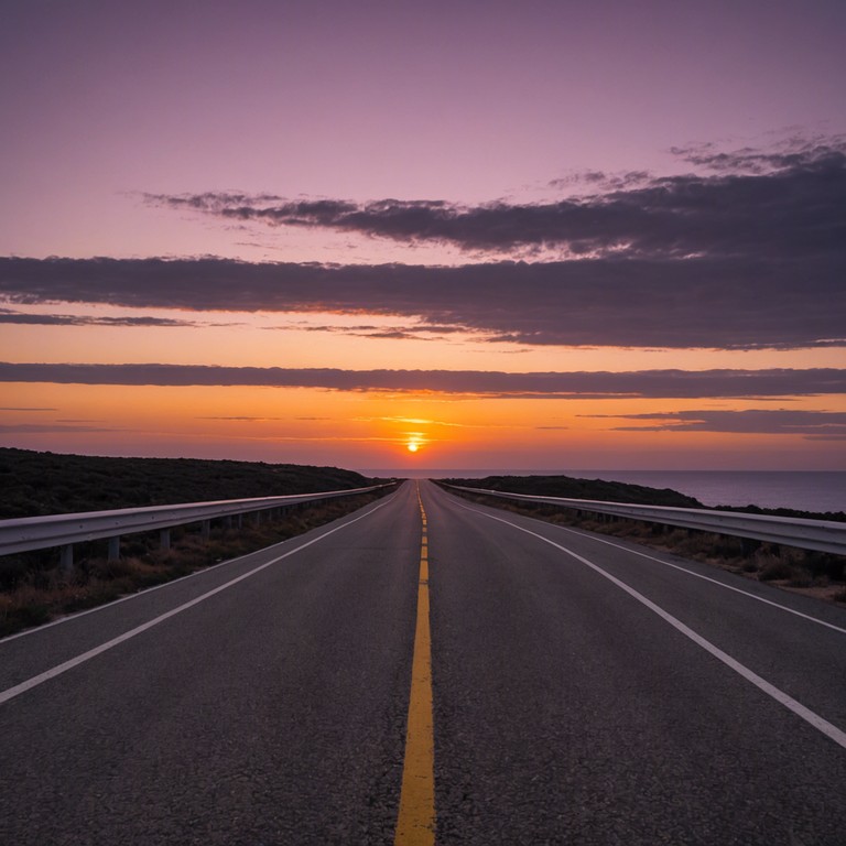 This track encapsulates the soothing essence of a drive down a windswept coastal road at dusk. Your journey is cradled by the warm embrace of soft rock rhythms, narrating a tale of remembrance and solitary contemplation through the tender tones of an acoustic guitar. As the horizon melts into shades of orange and purple, the music stirs up feelings of longing mixed with a touch of serene acceptance. The acoustic guitar carries the emotional weight of the melody, enhanced by a textural dynamic that feels like the whisper of the sea breeze.