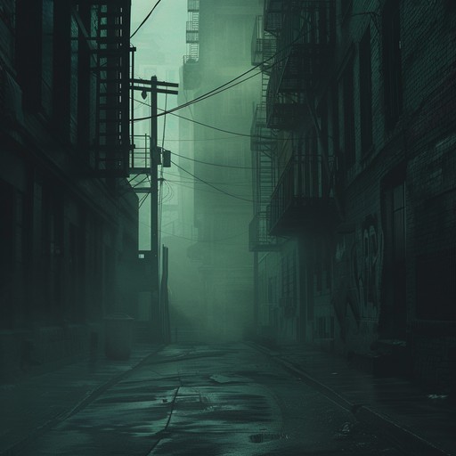 A murky trap track layered with spooky, unsettling synth lines and creepy sound effects, painting a terrifying picture of sinister happenings in an urban landscape.