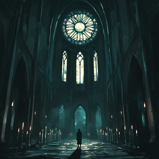 This haunting instrumental gothic track weaves melancholic melodies with ethereal synths and mournful violin, expressing deep yearning and a sense of longing. The music builds slowly, enveloping the listener in a dark, emotive soundscape reminiscent of deserted cathedrals and lost love.