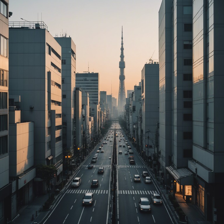 Imagine the bustling streets of tokyo as dawn breaks, where energetic and fast paced synthesizer beats blend with the tranquility of an early morning, capturing the unique juxtaposition of calm and busy city life. A perfect soundtrack for starting the day with energy and enthusiasm.