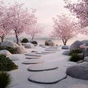 traditional japanese garden ambiance with peaceful koto sounds.