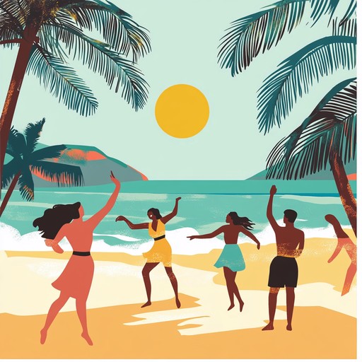 This track captures the essence of a joyful day by the beach with catchy guitar riffs and a lively rhythm. The upbeat tempo and the interplay of instruments create a feel good atmosphere that transports listeners to a sunny island paradise.