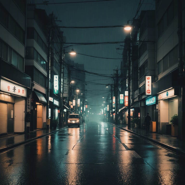 This j pop track captures a tender, reflective moment amidst the tranquility of a soft rainfall in tokyo. The instrumental layers build a calming yet emotionally rich atmosphere, using soothing tones that echo the serene, ephemeral beauty of a rain kissed city.