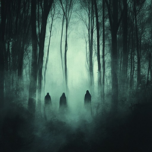 This ominous electronic composition creates a chilling atmosphere with darkwave influences, characterized by synthesized sweeps, dissonant echoes, and shadowy rhythms, evoking a mysterious and foreboding soundscape.