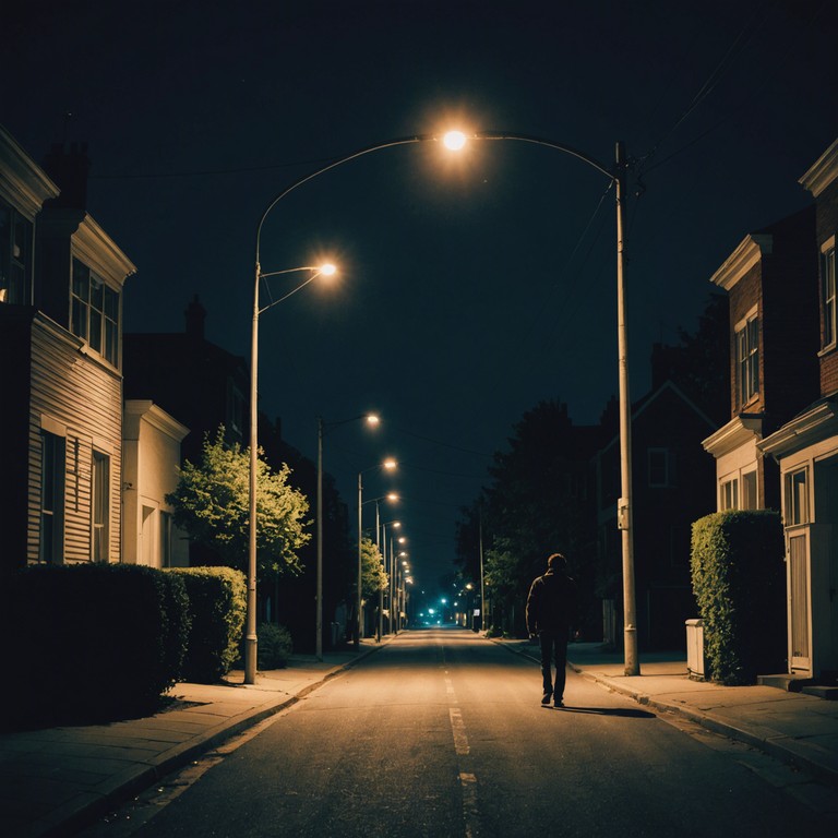 This track encapsulates a unique blend of soul's soothing melodies and punk's raw energy, crafted exclusively to offer a reflective yet energetic experience. The music intertwines gentle melodic elements with subtle punk influences, depicting the quiet, introspective nights in a bustling suburban setting. The soundscape is designed to evoke feelings of nostalgia mixed with bursts of youthful rebellion, making it a unique journey through contrasting emotions.