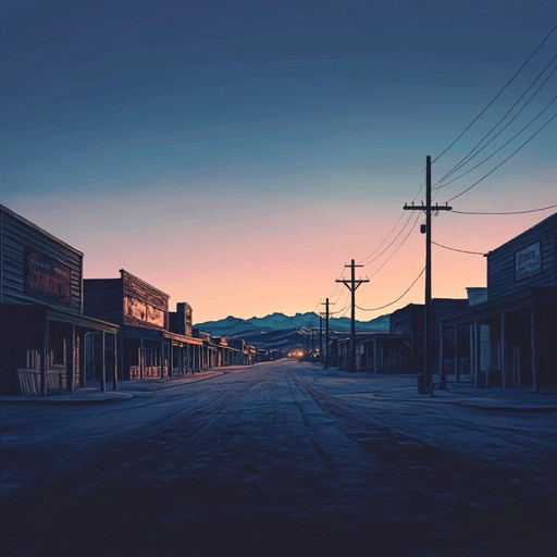 An instrumental piece that captures the unsettling atmosphere of an abandoned western town at night, with haunting melodies and unnerving soundscapes that echo through deserted streets and ghostly landscapes.