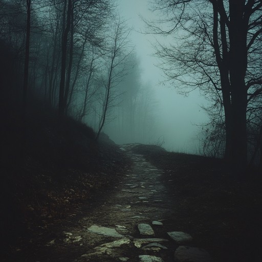 An ominous orchestral arrangement that immerses the listener in the sinister ambiance of a desolate place where evil lurks in every corner. The track uses unsettling string melodies and sudden, sharp percussion to create a sense of ever present danger.