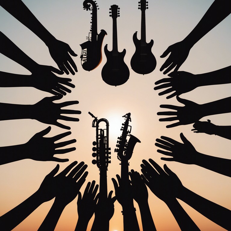 An uplifting musical piece that intertwines the sounds of various indigenous instruments worldwide with modern musical techniques, advocating for peace and unity. An uplifting musical piece that intertwines the sounds of various indigenous instruments worldwide with modern musical techniques, advocating for peace and unity.