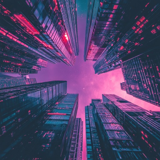 This instrumental track transports listeners through an expansive neon lit universe where majestic synthesizer melodies intertwine with grandiose rhythms creating an awe inspiring journey through futuristic cityscapes