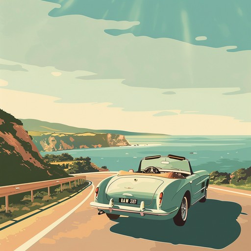 Experience the joyous freedom of summer driving with this upbeat tune, featuring twangy acoustic guitar riffs and nostalgic harmonies, evoking the open road's carefree spirit.