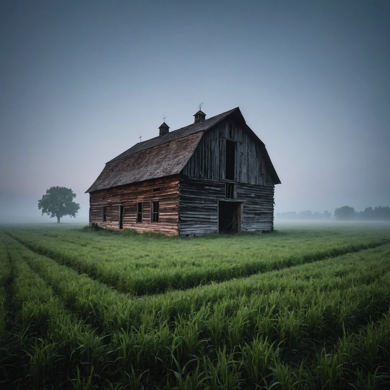 Imagine exploring decrepit backwoods where the whispers of the past are carried by chilling winds. This track combines traditional bluegrass elements with a haunting undertone, evoking images of fog drenched fields and forgotten paths. The fusion of dulcet banjo plucks and eerie ambient sounds creates an unsettling but enthralling composition, perfect for an exploration of rural mysteries.