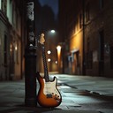 a mellow blues rock instrumental capturing introspective nighttime wanderings