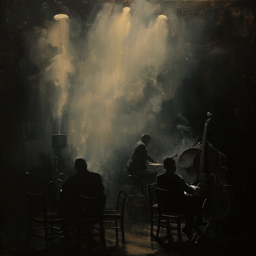 Encompassing the essence of a suspenseful night, this menacing jazz piece utilizes the melancholic inflections of the saxophone, dissonant piano motifs, and pulsating double bass rhythms to paint a sonic picture of urban danger and doubt. Subtle percussive elements enhance the ominous undertones, providing an immersive, eerie atmosphere.