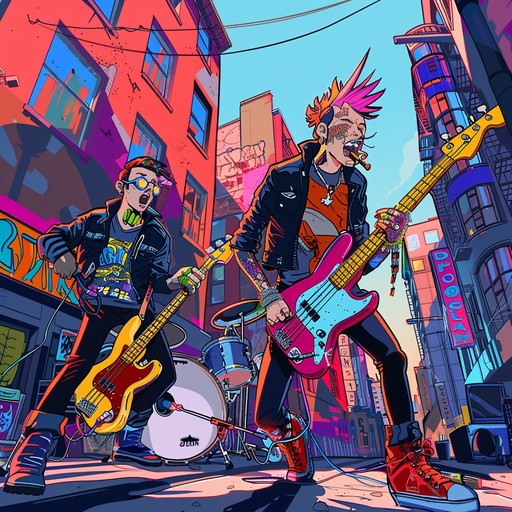 Explore a lighthearted take on punk with this energetic and cheerful track. High energy electric guitar riffs drive the playful melodies, embodying youthful rebellion with a fun twist. Ideal for lively, energetic moments.