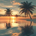 calm instrumental capturing peaceful tropical beach at sunset