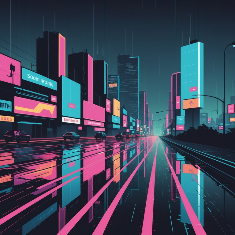 Imagine a vivid dreamscape where shimmering synthesizers blend seamlessly with the unmistakable groove of 80s drum machines, crafting an auditory journey that's both nostalgic and forward thinking. The track evokes a night drive through neon lit cityscapes, with melodies that dip and soar like the city's own skyline.