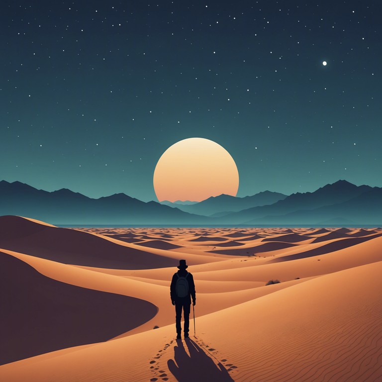 A transcendent, immersive track that transports listeners across an expansive desert under a starlit sky, with a single ney flute evoking the spirit of ancient travels and forgotten lands.