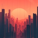 euphoric cityscape bathed in synths and calming beats