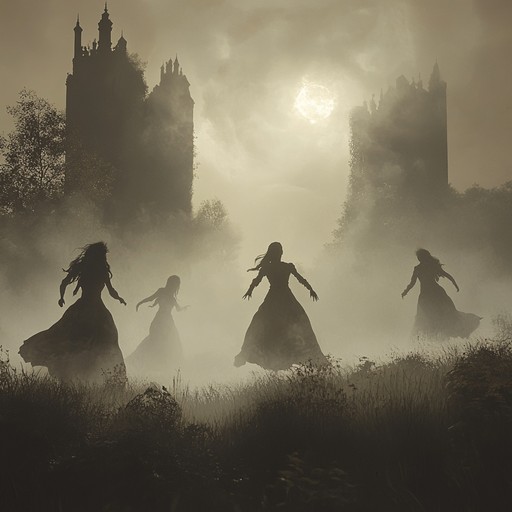 On a foggy night, the ghostly silhouettes of various ghouls twirl and twist among ancient stones under the cold gaze of the moon, creating a scene right from a fantasy horror tale. The melody is driven by the uncanny wails of the theremin, embraced by percussive rhythms that sound like bones rattling.