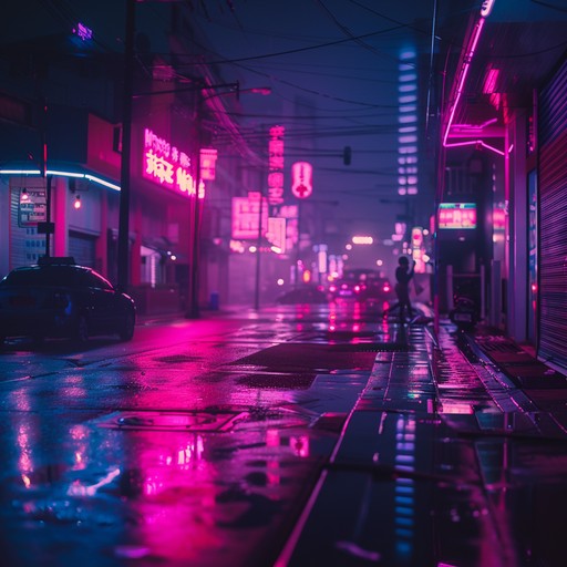 A synth driven track evoking the feeling of wandering through neon soaked streets in the 1980s. The melodies are drenched with reverb, creating a reflective and slightly melancholic atmosphere that captures the era's unique nostalgic charm.