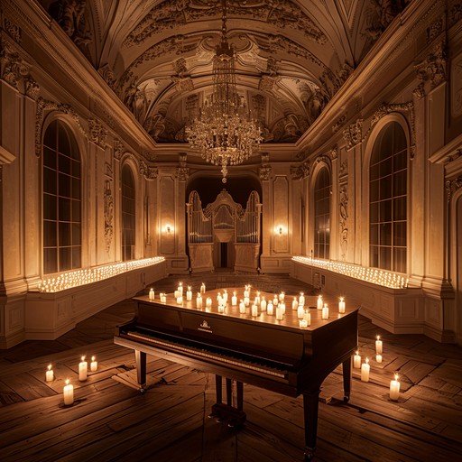 A tender, intimate baroque melody, played on a harpsichord, recreating the warmth of candle lit chambers and whispered courtly romance