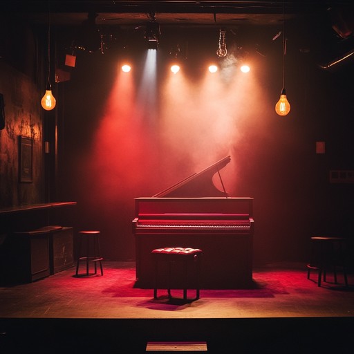 An enchanting instrumental piece featuring sultry rhythms and atmospheric melodies inspired by smoky midnight cabarets, capturing the mystique and allure of nightlife encounters with a touch of vintage elegance and modern sophistication