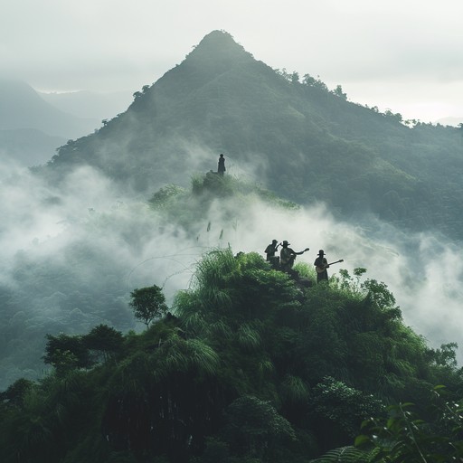 Experience a captivating fusion of mystical andean flutes, powerful african drums, and ethereal indian sitar, creating a dynamic yet soulful instrumental celebrating the spirit of mountain tribes and their enduring connection to nature.