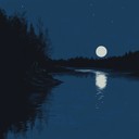 soft guitar echoes over a calm, moonlit river scene.