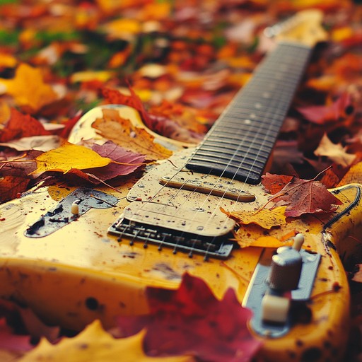 Imagine sitting under a tree resplendent with fall colors, a gentle melody played on a guitar fills the air, blending perfectly with the natural serenity of a peaceful autumn afternoon.