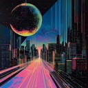 elegant disco track blending vintage vibes with futuristic elements