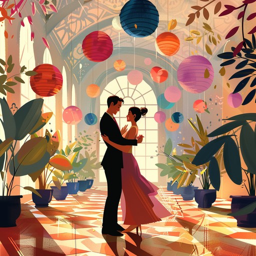 This instrumental waltz features an uplifting melody played on the accordion, evoking the vibrant energy of a colorful ballroom dance. It starts with a gentle introduction that gradually builds into a lively, swirling composition. The dynamic shifts between soft verses and exuberant choruses create a sense of movement and joy that will transport listeners to a sunlit dance floor. Perfect for animation, celebrations, or cheerful moments.