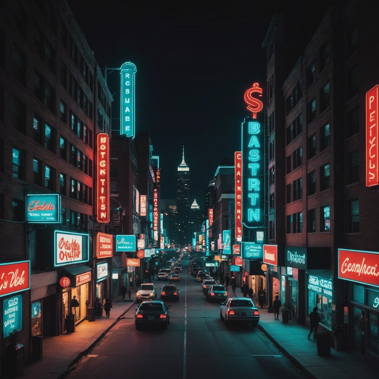 This track captures the essence of nighttime in a bustling city, filled with the vibrant energy of the downtown lights and the pulsating rhythm of life after dark. The music fuses contemporary elements with a hint of nostalgia, resonating with the unstoppable heartbeat of an urban landscape. Perfect for a drive through shimmering cityscapes or a backdrop to an energetic night out.