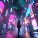 a fusion of lo fi beats and futuristic sounds, relaxing vibe.