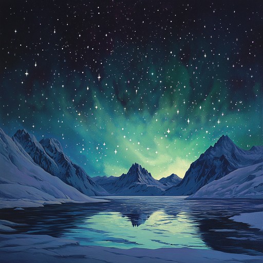 An instrumental ambient track with soft electronic synths and atmospheric elements that mirror the peaceful and mesmerizing movements of the northern lights. The music gently unfolds, creating a soothing and immersive auditory experience.