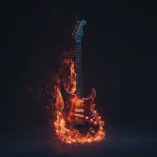 A powerful instrumental metal track that conveys intense emotions and passion through soaring guitar solos, heavy riffs, and dynamic rhythms, evoking the burning flames of eternal desire.