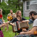 energetic klezmer with bright, joyous themes and rhythms