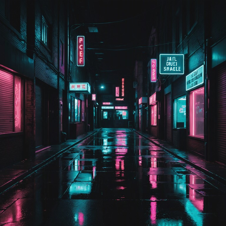 A track that encapsulates the raw, pulsating energy of urban nightlife under the glow of neon lights, with deep, gritty basslines and a haunting vibe. The song uses minimalist beats to create a feeling of wandering through shadow laden city streets, the stark drum patterns echoing off the high rise buildings.