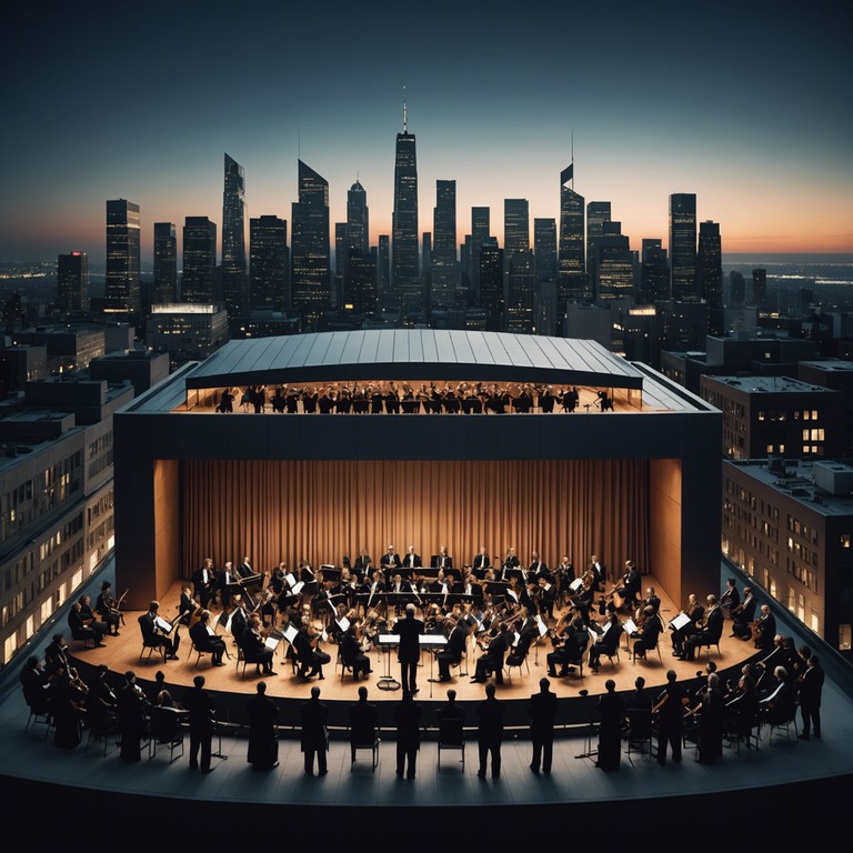 This composition delivers a seamless fusion of classic orchestral power and the raw energy of modern rock, set against the backdrop of a high tech urban skyline. The track serves as a musical journey through a monumental, illuminated city that never sleeps, with soaring melodies and energizing beats.