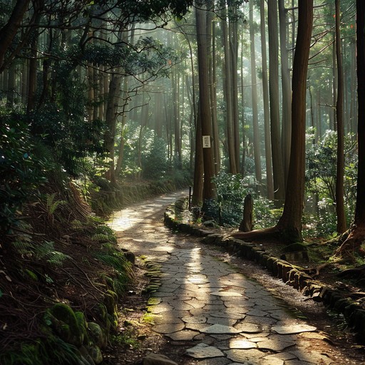 This immersive soundscape takes you on a contemplative journey through an ancient woodland. Soft, meditative melodies played on the acoustic guitar are accompanied by the gentle sounds of rustling leaves and distant bird calls, capturing the serene essence of nature. This piece is perfect for introspective and peaceful moments, inviting you to connect deeply with the timeless beauty of an old forest.