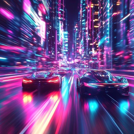 Imagine being thrown into a high speed chase through a neon lit futuristic city. Pulsating synths set the electric tone, while booming bass lines pump adrenaline through your veins. The relentless tempo never lets up, mirroring the thrill and intensity of the pursuit, keeping listeners on the edge of their seats until the final note.