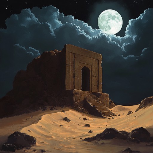 A haunting instrumental featuring the oud, weaving a menacing melody that evokes the hidden perils lurking in the vast deserts of the middle east. The dark ambient undertones create a sense of mystery and suspense, drawing listeners into an ancient, mystical journey.