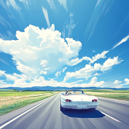 Feel the wind rush past as electric guitars roar, propelling you down an endless highway on a sun drenched summer day. This composition drives forward with infectious energy, capturing the spirit of adventure and the untamed freedom of the open road.