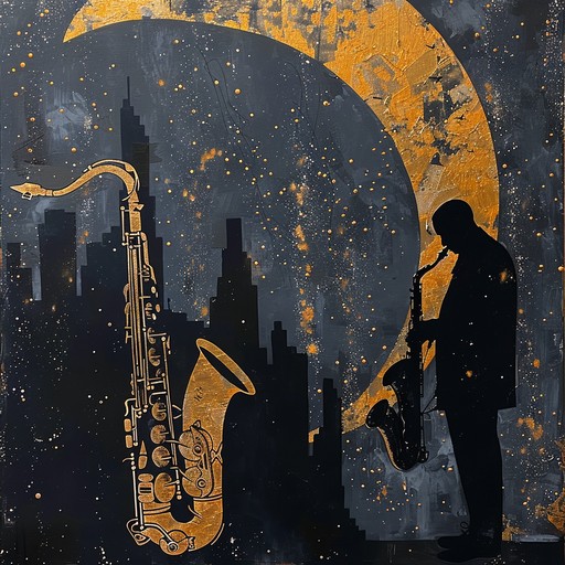 This track should evoke the feeling of a late-night stroll through a serene, moonlit park, with gentle breezes and the distant sounds of the city. The smooth, flowing jazz rhythms combine with subtle, soft saxophone melodies creating a deeply relaxing and romantic atmosphere.