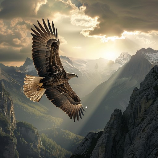 An emotionally charged orchestral piece celebrating the strength and resilience of a nation, using a rich tapestry of instrumental layers to convey a profound sense of unity and pride. The heroic trumpet's call intertwines with lush strings and commanding percussion, symbolizing the unbreakable spirit of the people.