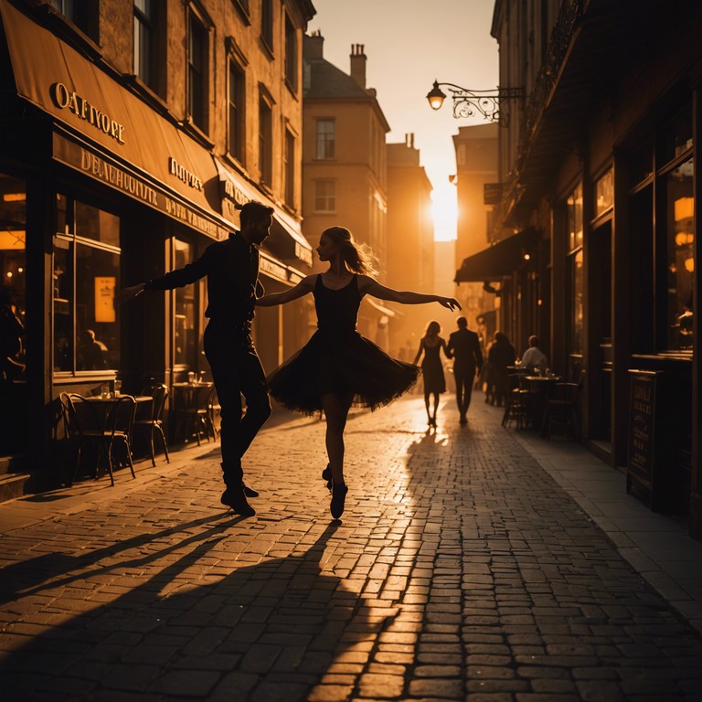 Experience the thrills of a tango dance deep in the urban nightscapes, where the echoes of accordion whispers blend with the shadows to form an intense, sensual experience.